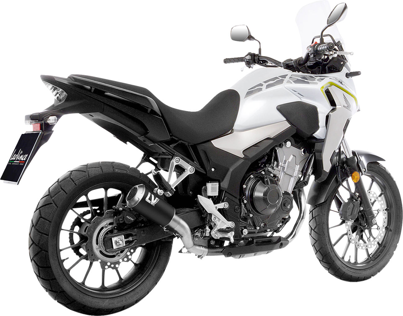 LeoVince LV-10 Slip-On Muffler - Black Stainless Steel - CB/CBR 500 F/R/X