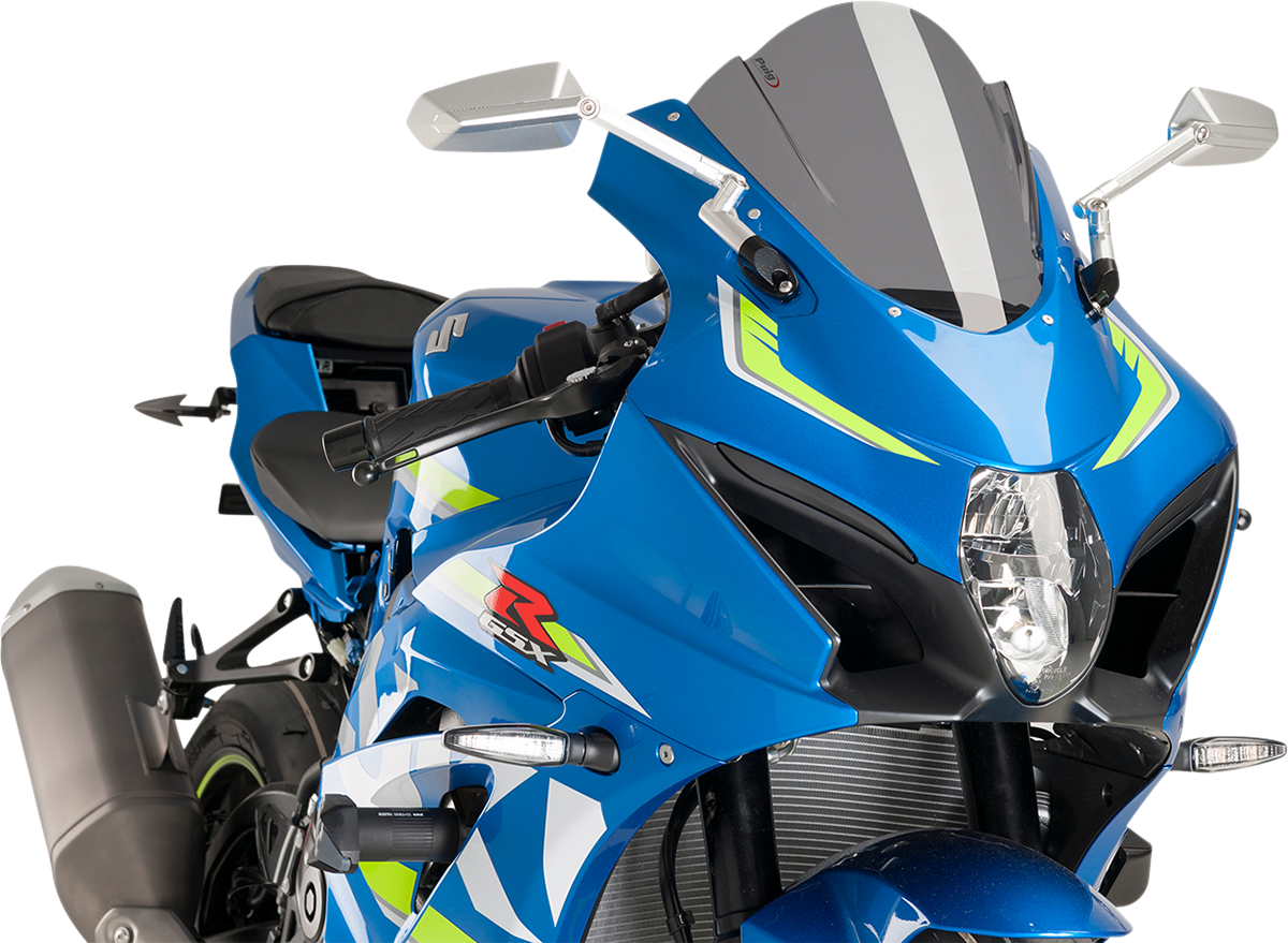 PUIG HI-Tech Parts Race Windscreen - 12-1/4" - Dark Smoke - Suzuki