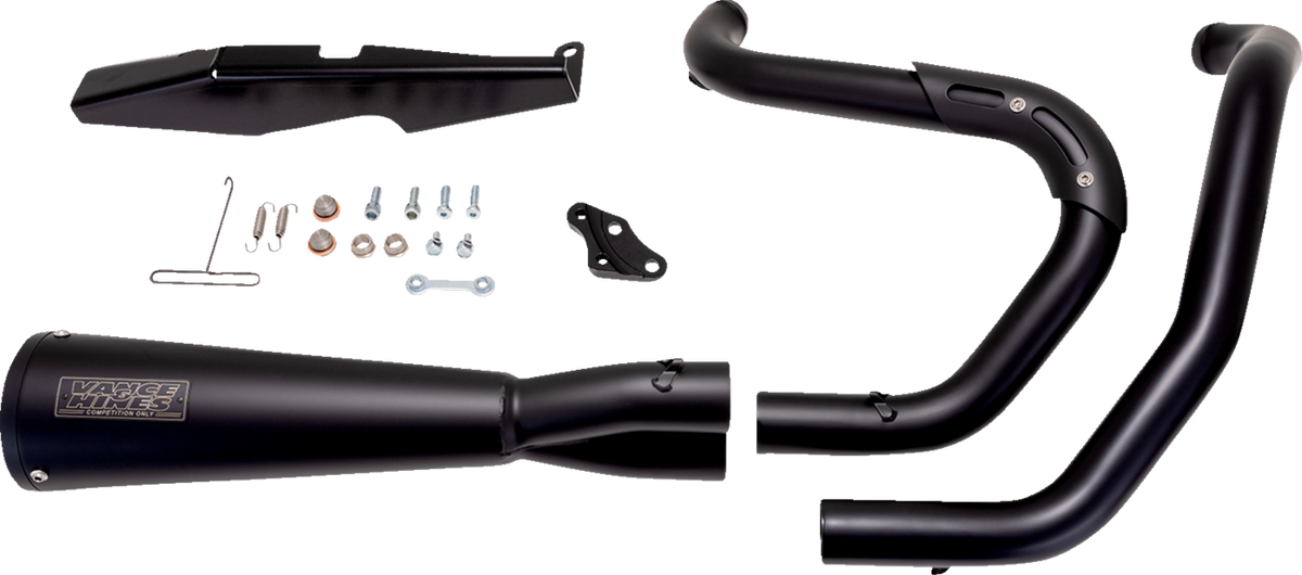 Vance & Hines 2-Into-1 Upsweep PCX™ Exhaust System - Stainless Steel - Black