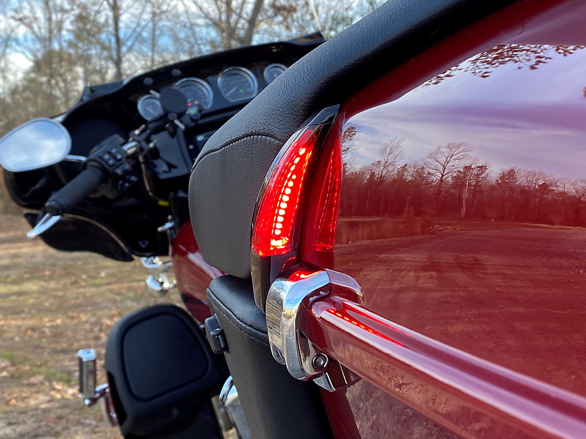 Custom Dynamics Sequential Tour Pak Seat Back Rest LED Lights - Black/Red - FLH