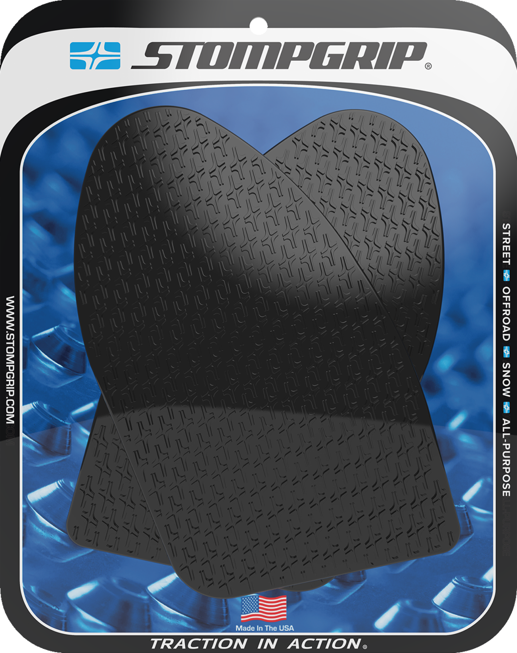 StompGrip Tank Grips - Icon - Black - Suzuki - GS '22-'25
