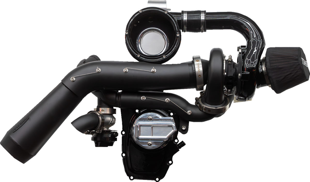 Trask Tornado Turbo Kit - Stage 2 - Black With Black Aluminum - Gen 2 M8