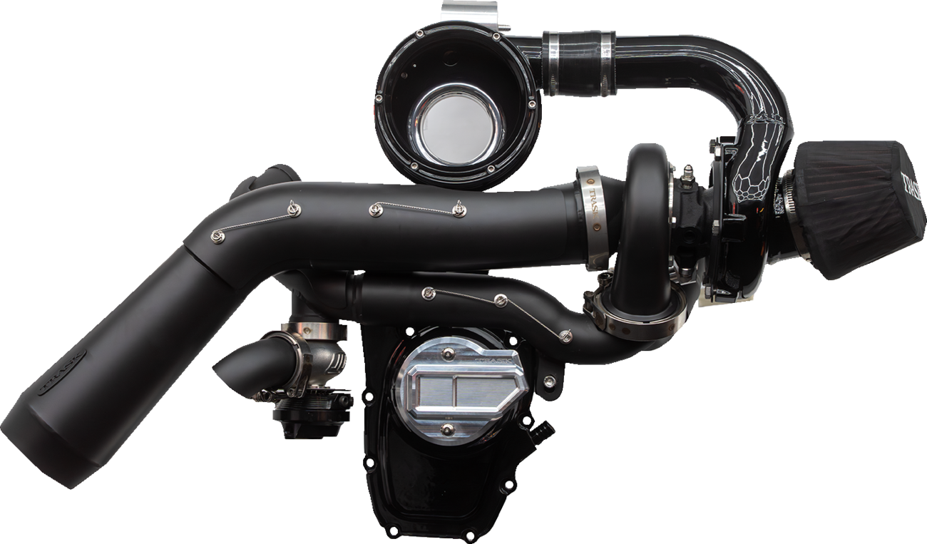 Trask Tornado Turbo Kit - Stage 2 - Black With Black Aluminum - Gen 2 M8