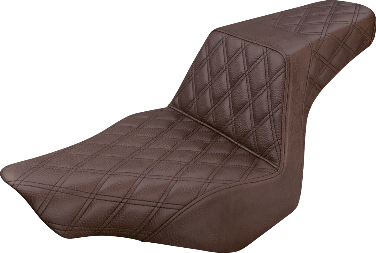 Saddlemen Step-Up Seat - Full Lattice Stitch - Brown - FXSB