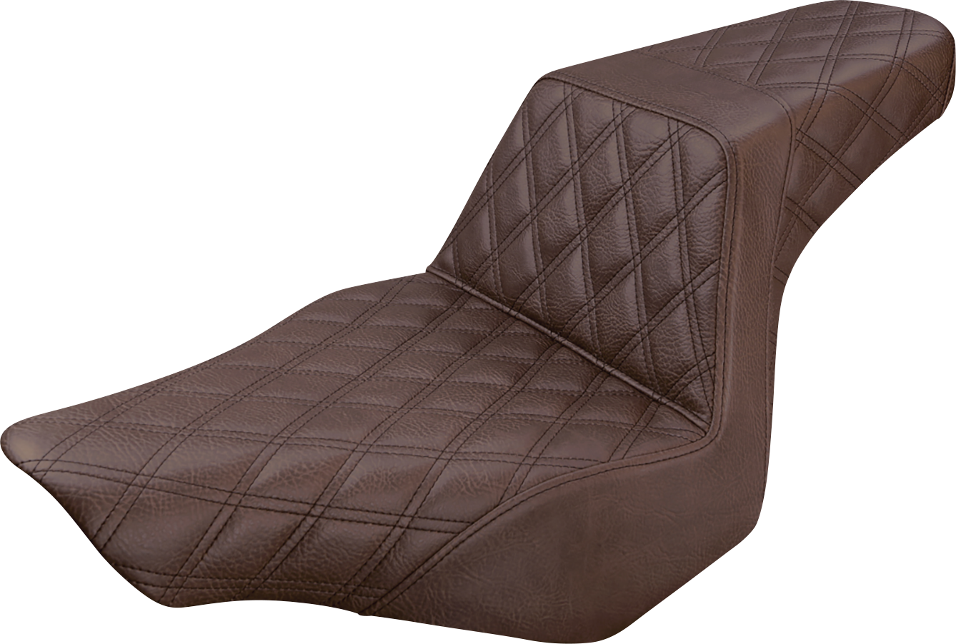 Saddlemen Step-Up Seat - Full Lattice Stitch - Brown - FXSB