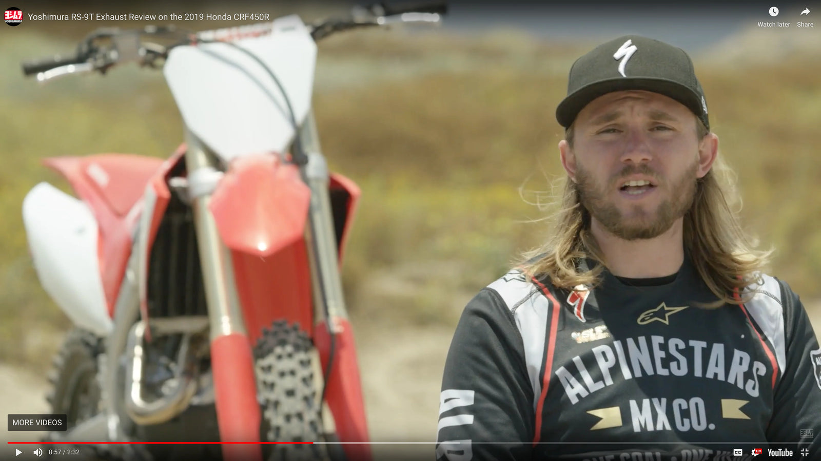 Yoshimura CRF450R/RX 17-20 / CRF450R-S 2022 RS-9T Stainless Full Exhaust, W/ Stainless Mufflers