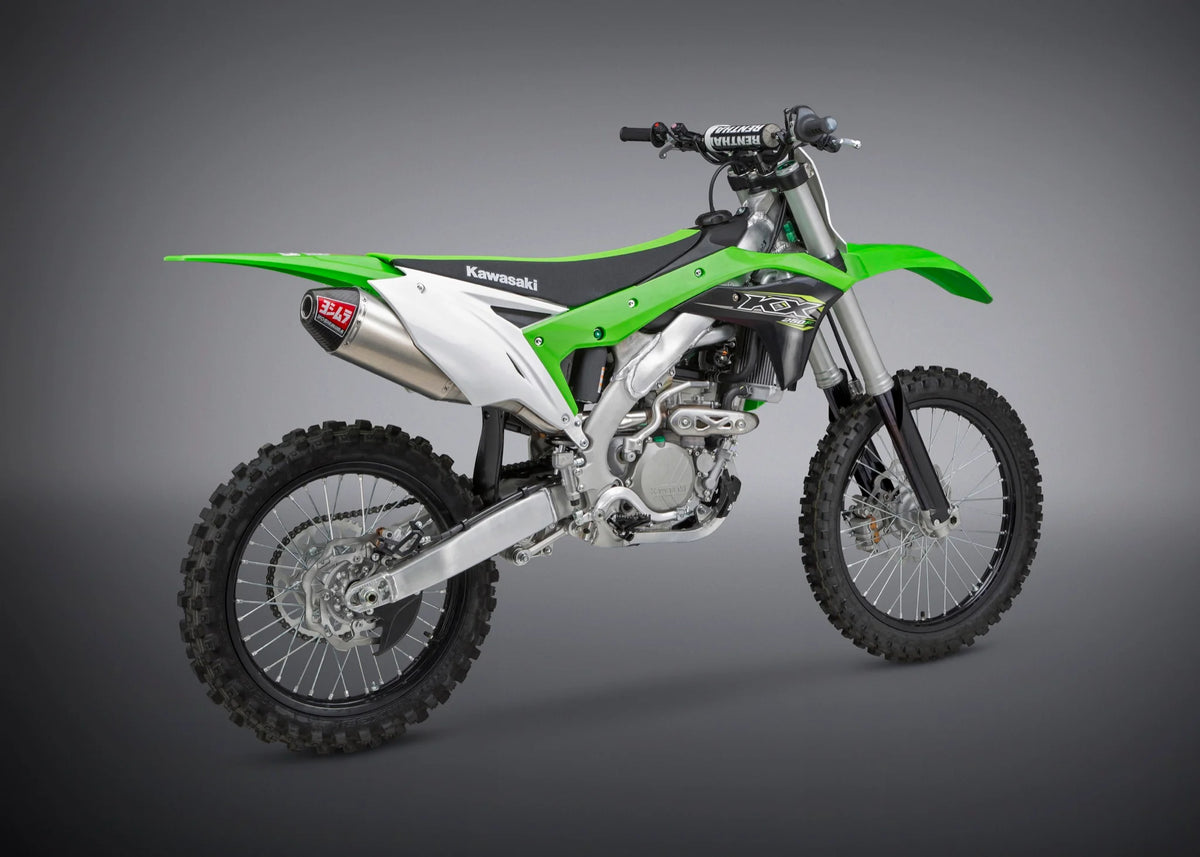 Yoshimura KX250F 17-20 RS-4 Stainless Slip-On Exhaust, W/ Aluminum Muffler