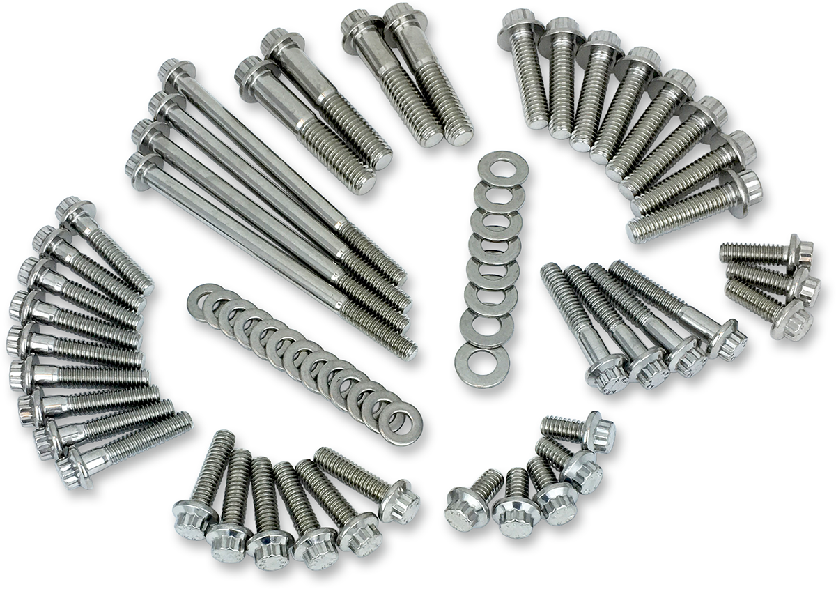 Feuling Parts Fastener Kit - External Primary/Transmission - 12-Point - M8