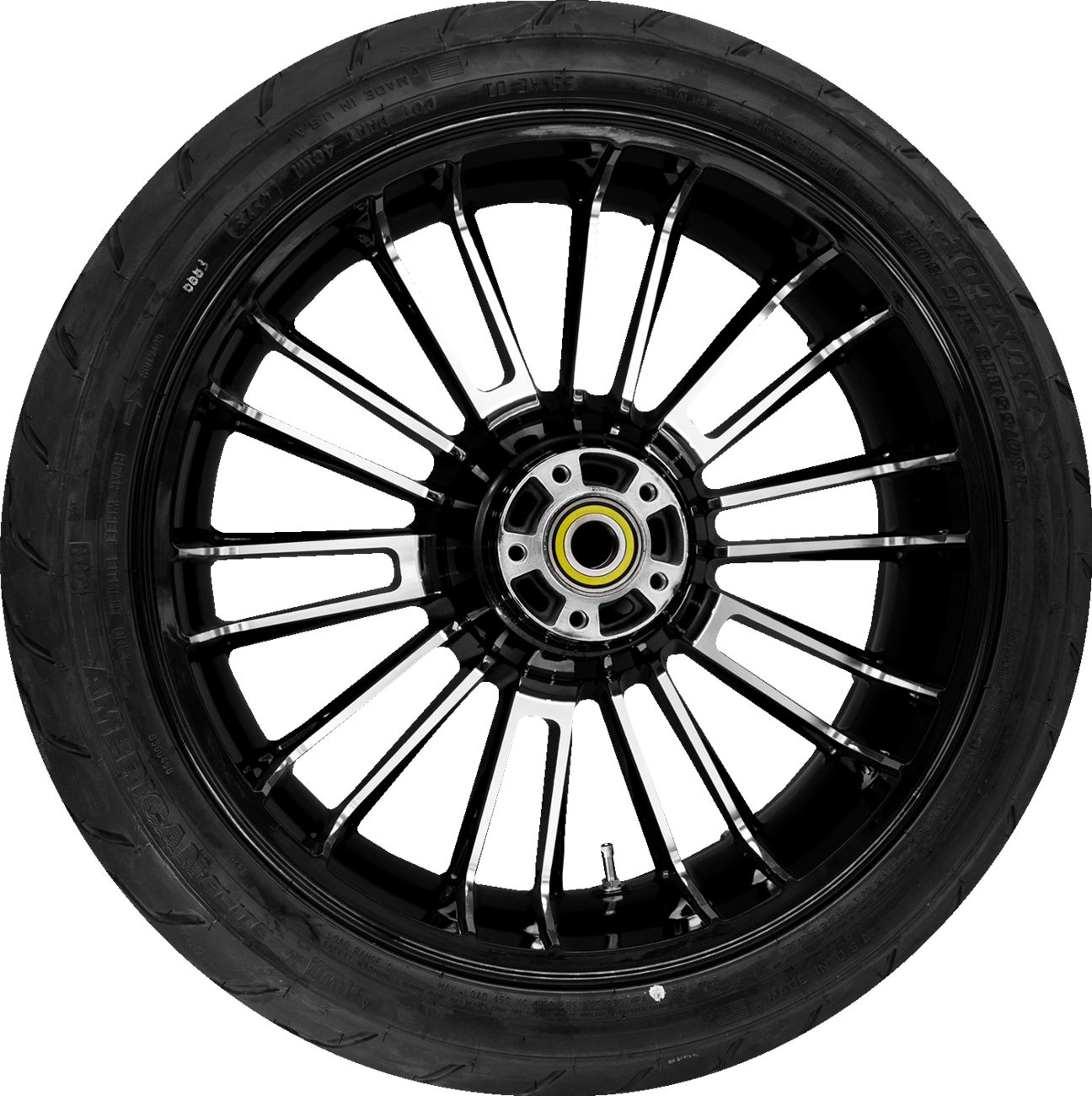 Coastal Moto Atlantic Rear Wheel - Black Cut (18") | Dunlop AE2 Tire (180/55b18)