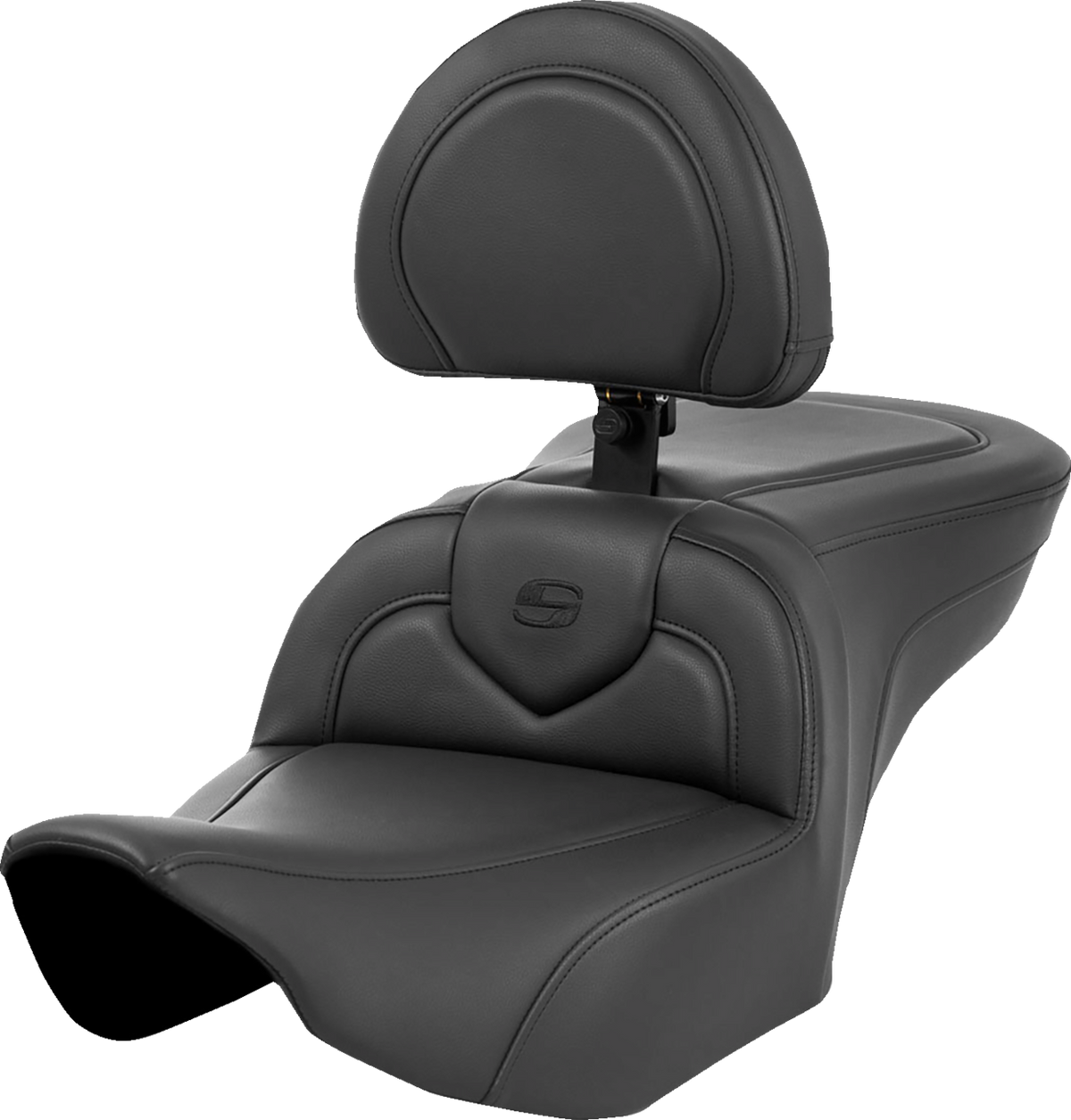 Saddlemen Roadsofa™ Seat - With Backrest - Black Stitching - FL '23-'24