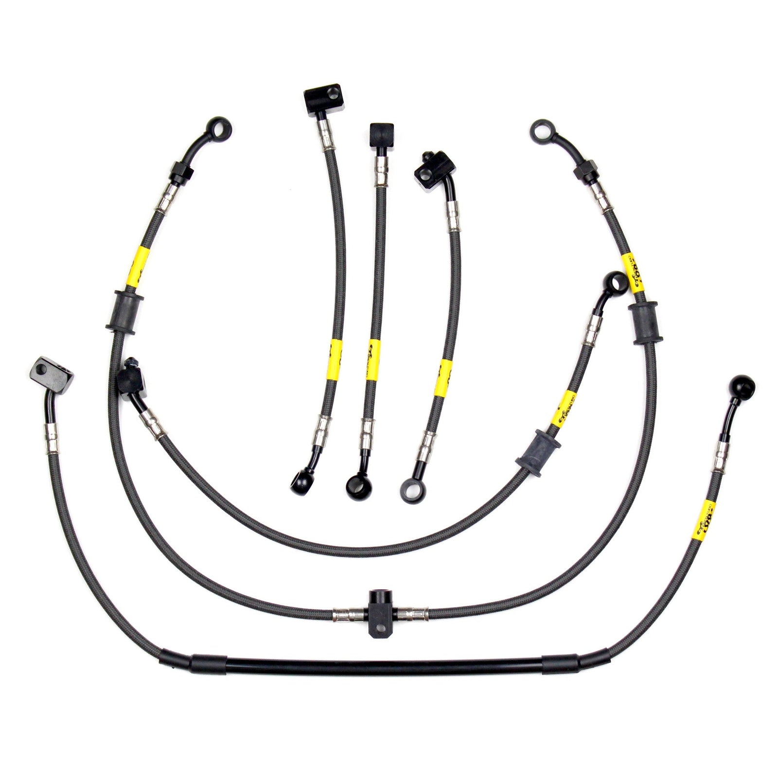 Fren Tubo Carbon Fiber Braided Brake Line Kit Yamaha R1 R1S R1M 15-19