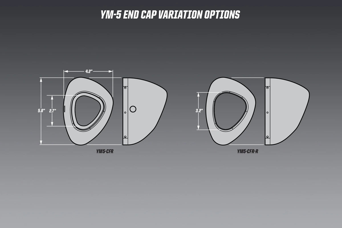 Yoshimura Alpha / Alpha T Replacement End Cap Kit 2" Flared