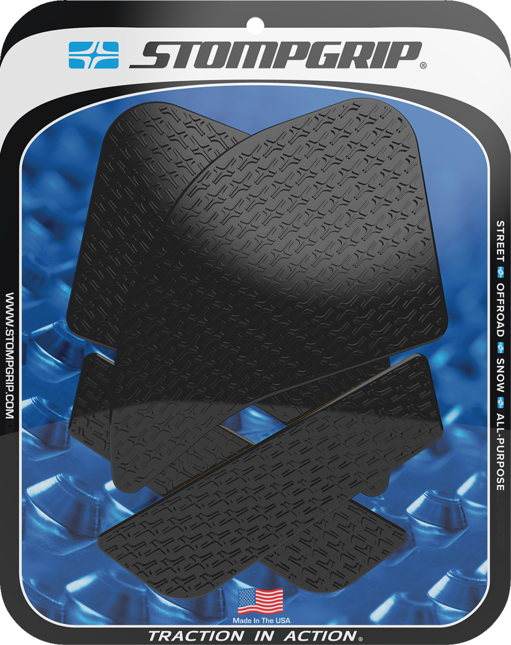 StompGrip Tank Grips - Icon - Black - Kawasaki - Ninja '20-'24