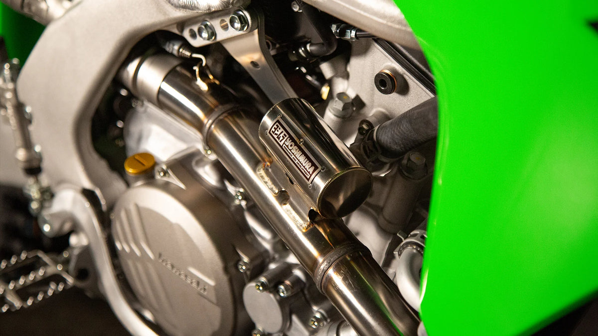 Yoshimura KX250/X 25-26 RS-12 Stainless Full Exhaust, W/ Stainless Muffler
