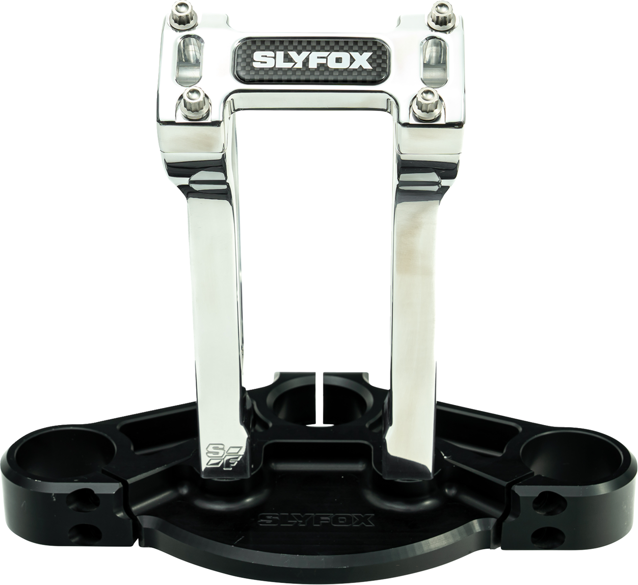 Slyfox Handlebar Riser Kit - Pullback - 1-1/8" Clamping - 8" Rise - Raw