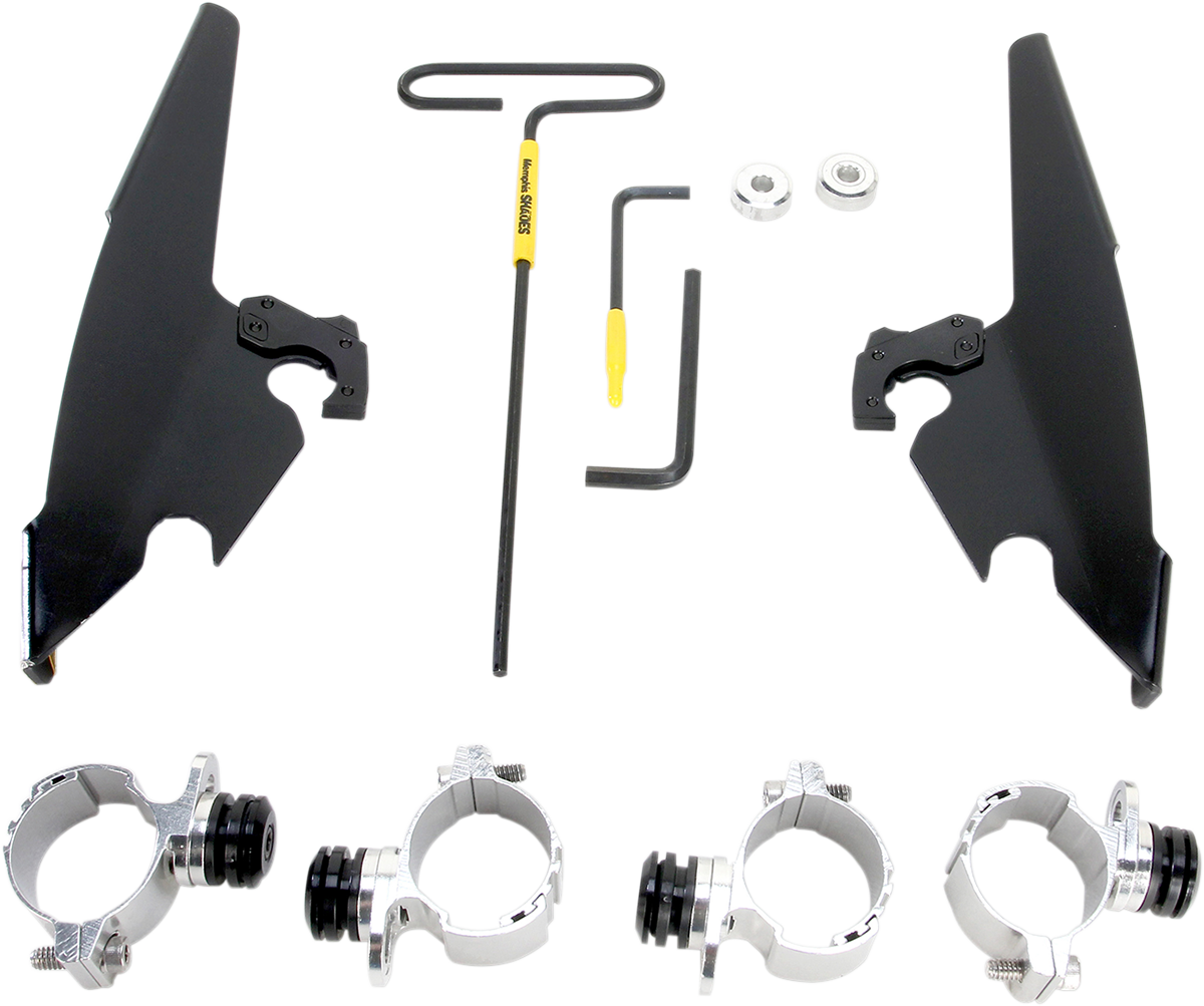 Memphis Shades Batwing - Mounting Kit - Black - XL12C