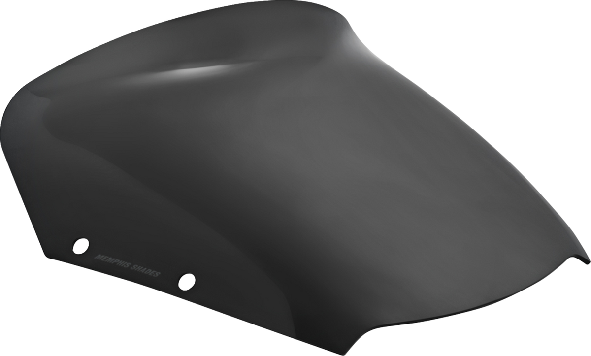 Memphis Shades Spoiler Windshield - 6" - Dark Black Smoke - FLHX