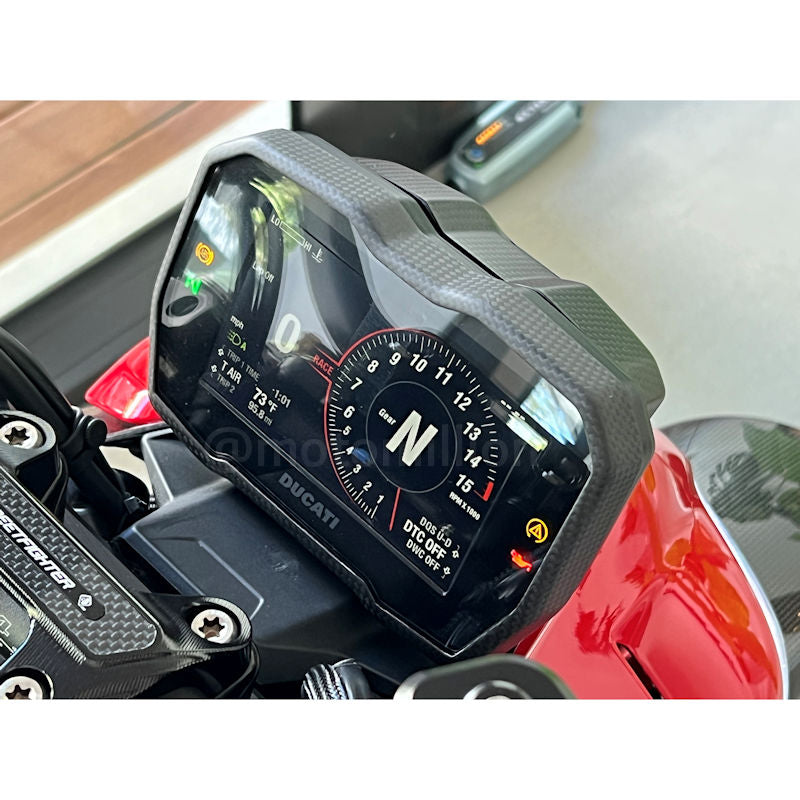 Dieci83 Carbon Fiber Instrument Cluster Surround Cover Streetfighter V4 V4S