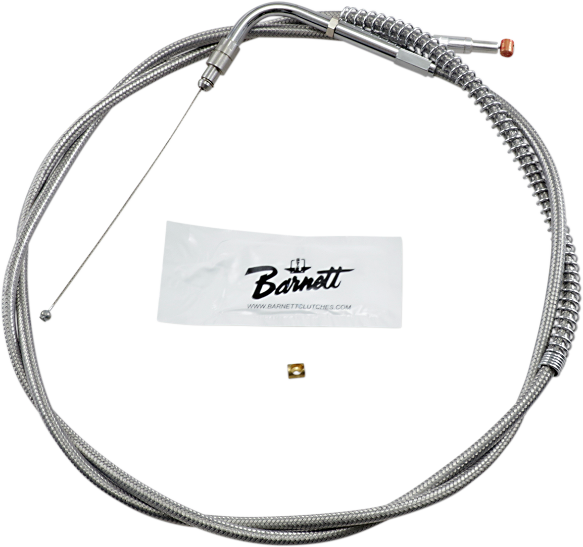 Barnett Stainless Steel Throttle Cable - +10" - '96-'01 Touring