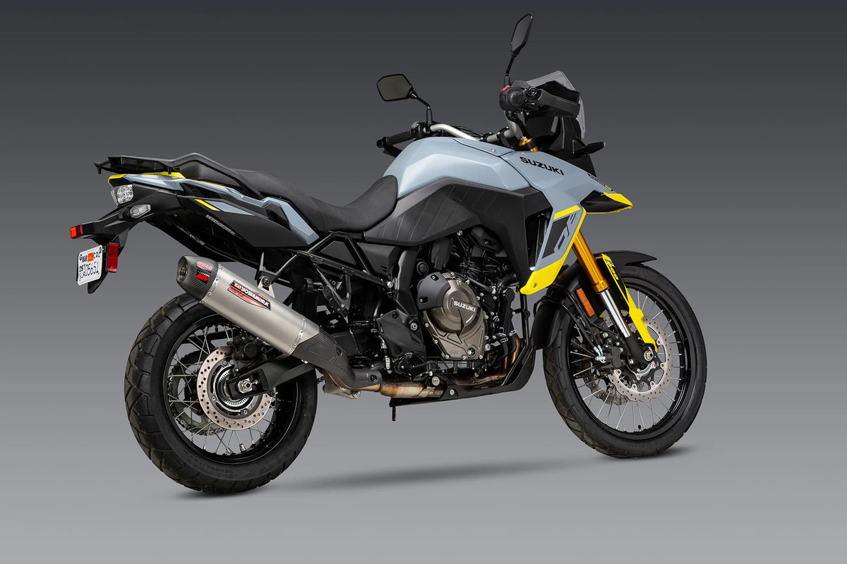Yoshimura V-Strom 800 23-26 RS-12 ADV Stainless Slip-On Exhaust, W/ Stainless Muffler