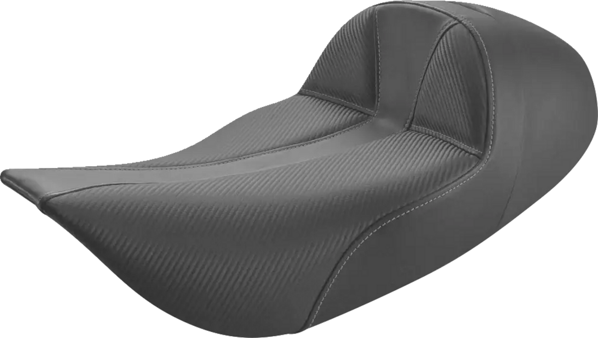 Saddlemen Dominator Solo Seat - Extended Reach - W/O Backrest - Black W/ Gray Stitching - FLHR/FLHX '97-'07
