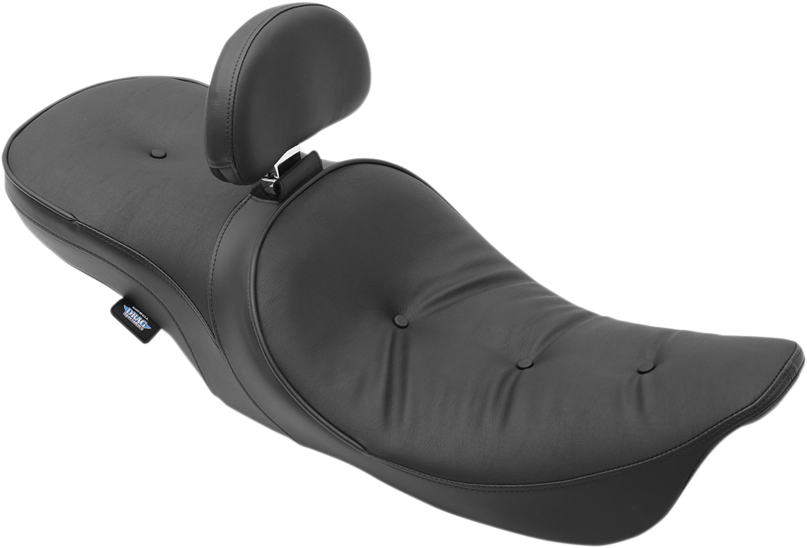 Drag Specialties Seats Low Touring Seat - Vinyl - Pillow - With Backrest Receiver - FL '99-'07
