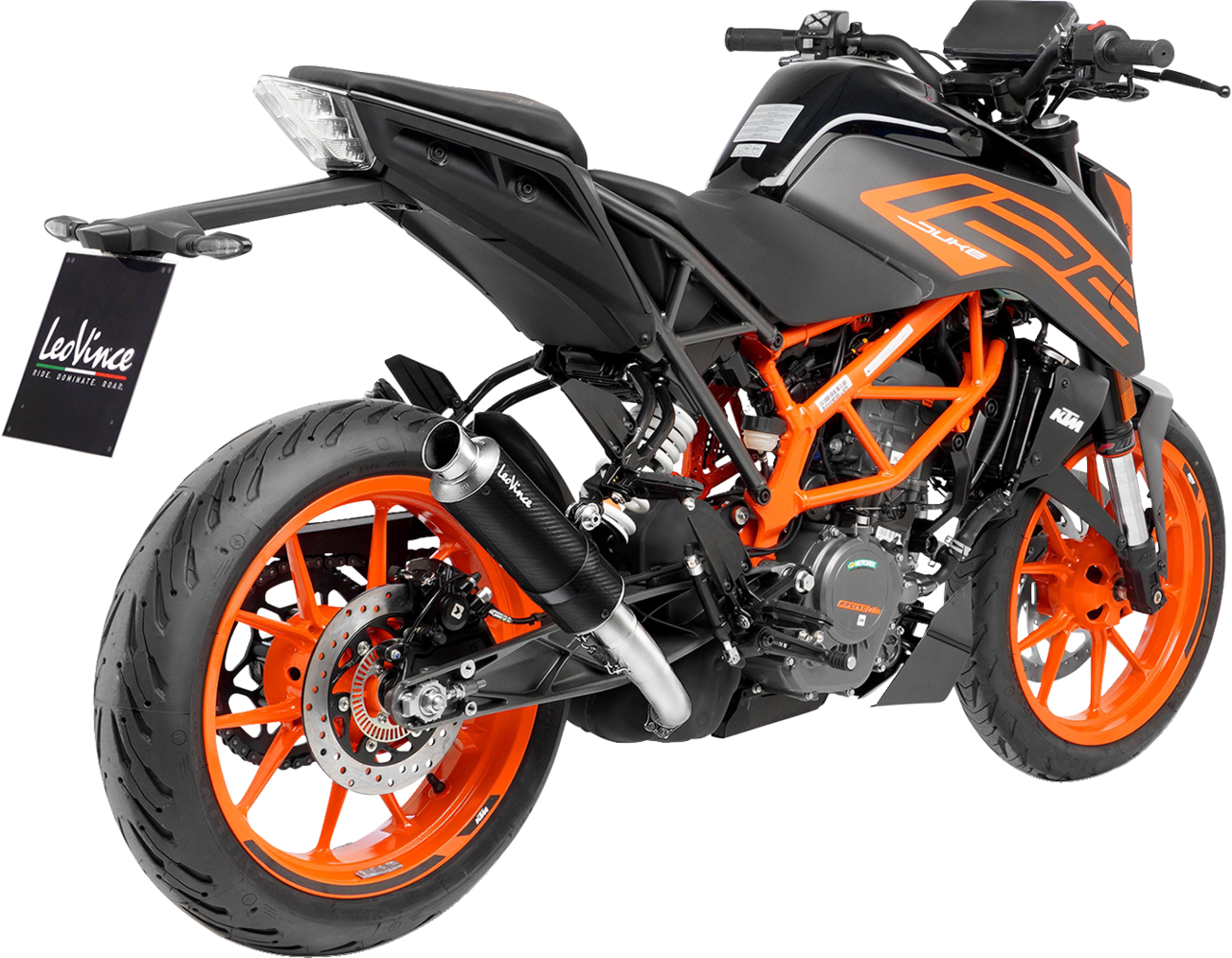 LeoVince GP Corsa Matte Slip-On Muffler - Black - Duke 390