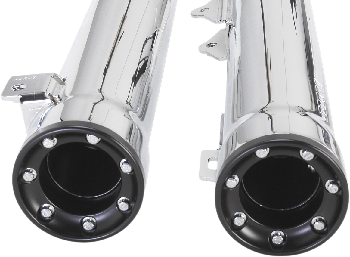 Cobra Slip-On Mufflers With Race-Pro Tips - 3" - Chrome - FXDWG '10-'17