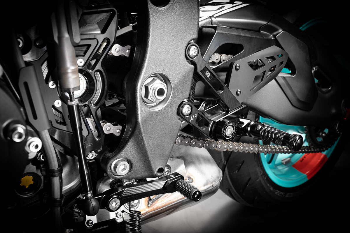 Gilles Tooling MUE2 Rearset - Black - Yamaha