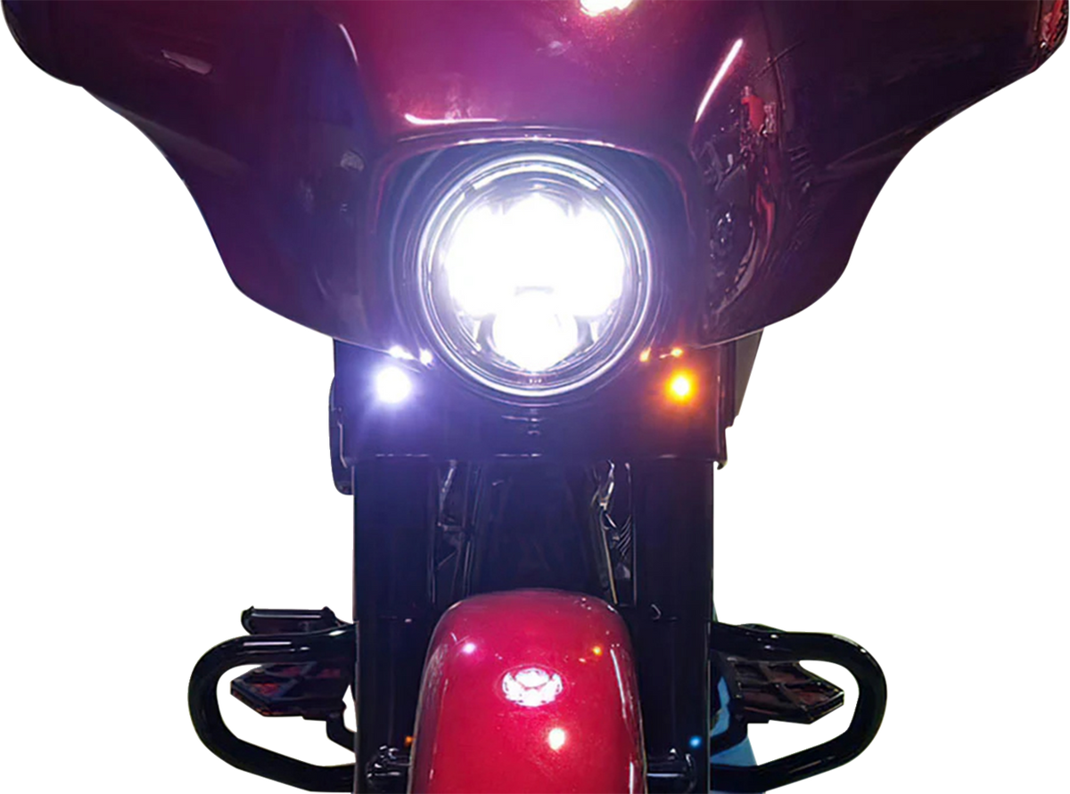Paul Yaffe Bagger Nation Lightning Bolts LEDs - Chrome / White