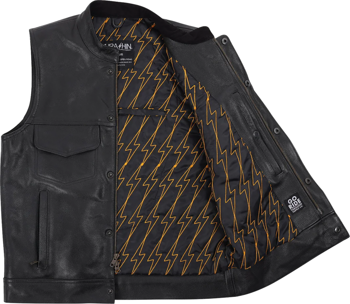 Thrashin Supply CO. Mulholland Leather Riding Vest