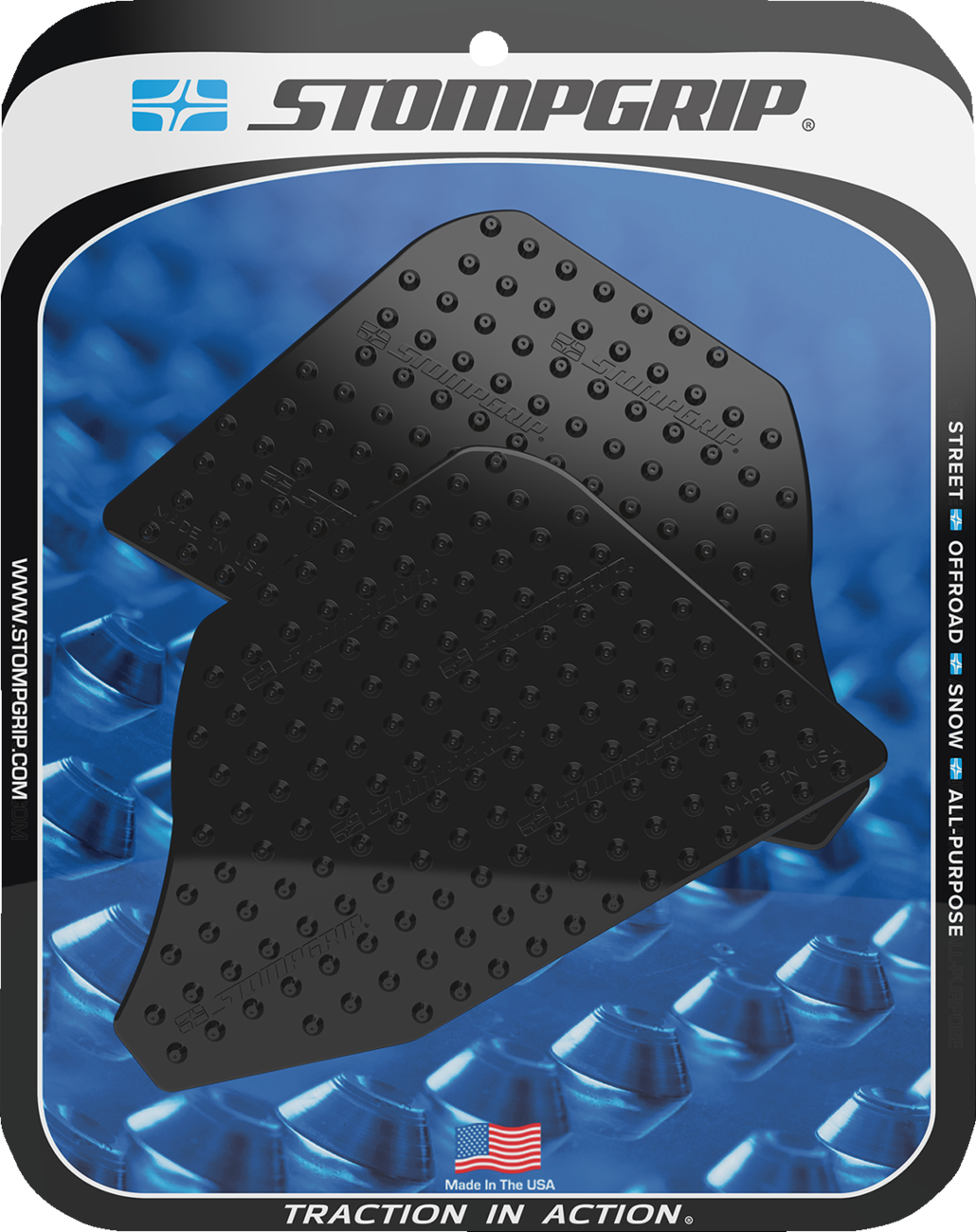 StompGrip Tank Grips - Volcano - Black - Ducati - Multistrada '22-'25