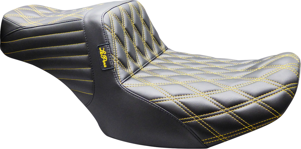 Le Pera Tailwhip Seat - Double Diamond - Gold Stitch - FLH/FLT '23-'26