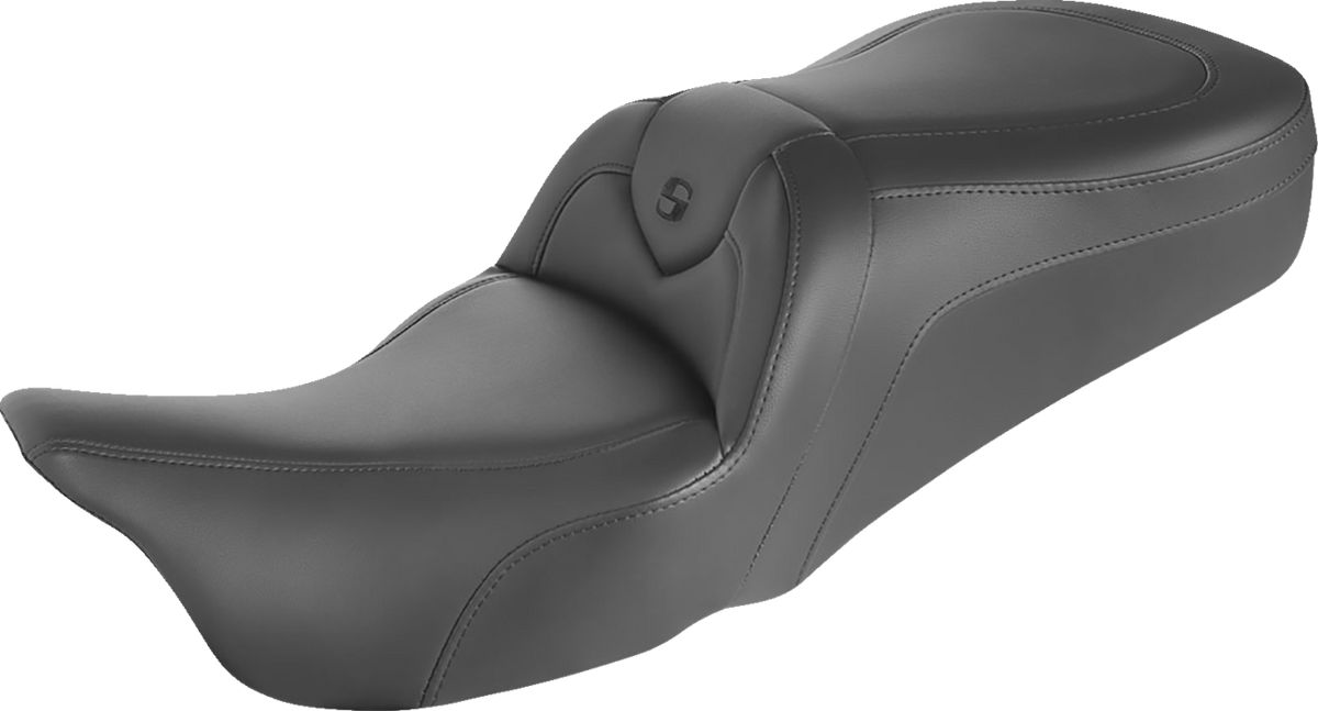 Saddlemen RoadSofa™ Seat - Without Backrest - Black W/ Black Stitching - FLH '97-'07