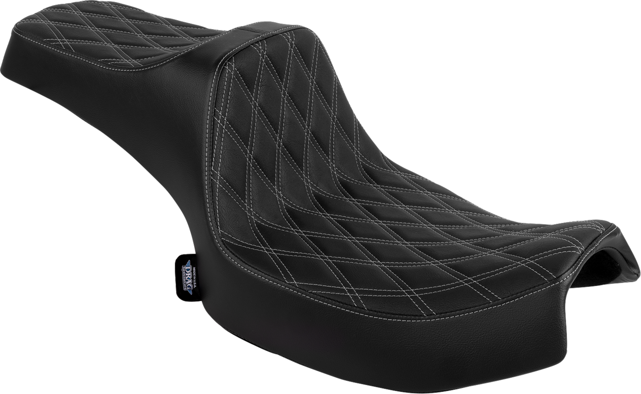 Drag Specialties Seats Freedom Seat - Vinyl/Solar Leather - Double Diamond Black Stitch - Challenger '20-'25/Chieftain '25