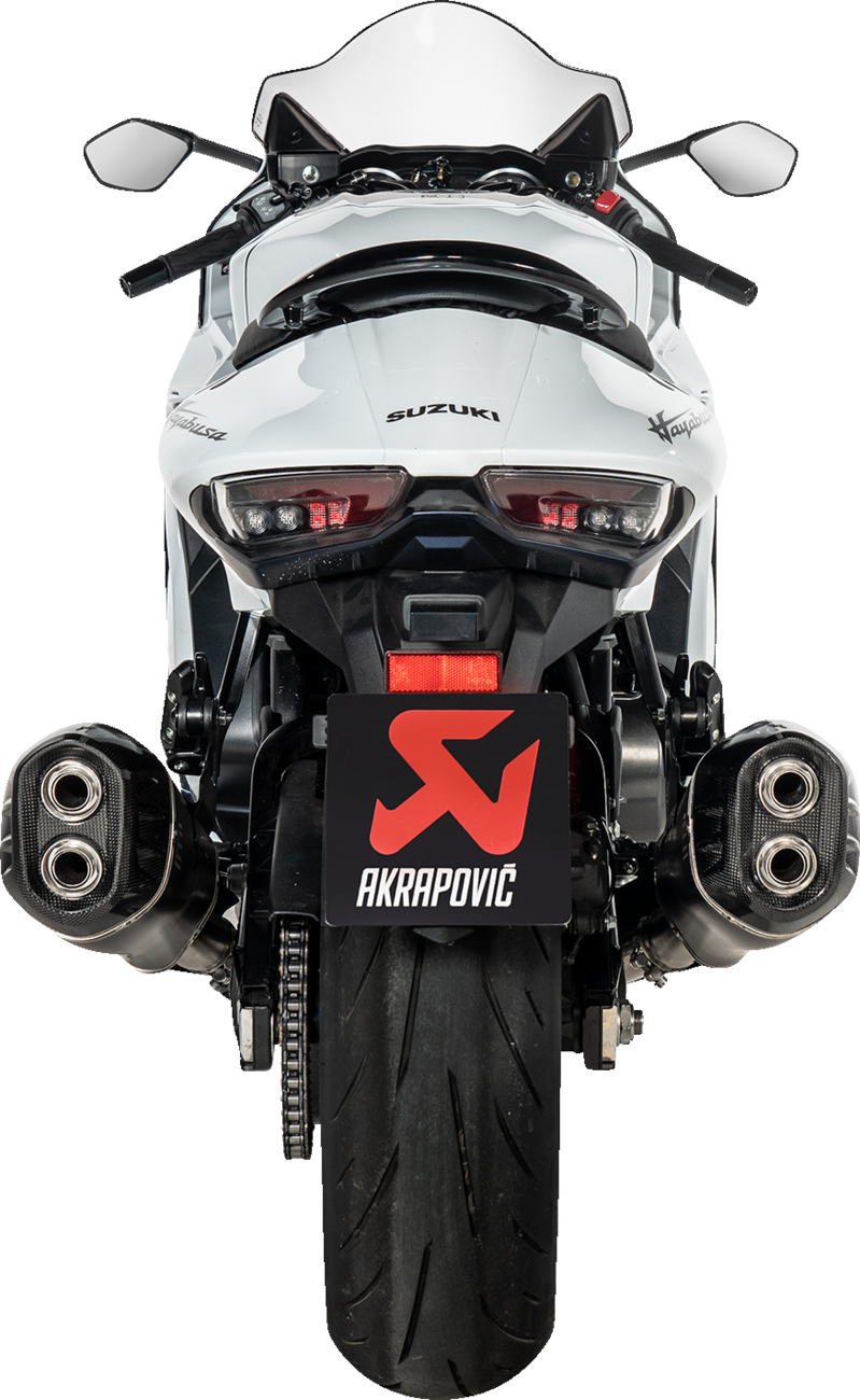 Akrapovic Slip-On Line Mufflers - Titanium Black - Suzuki GSX-1300R Hayabusa