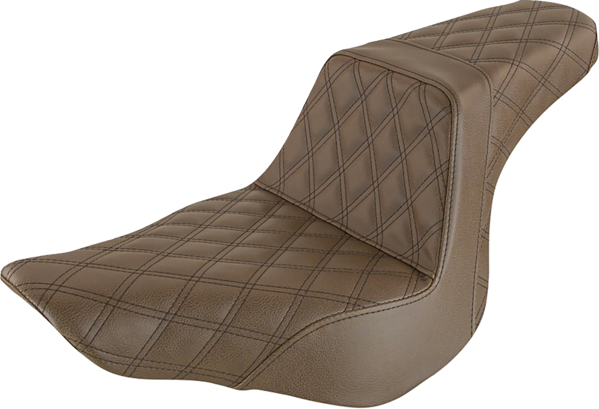 Saddlemen Step-Up Seat - Full Lattice Stitch - Brown