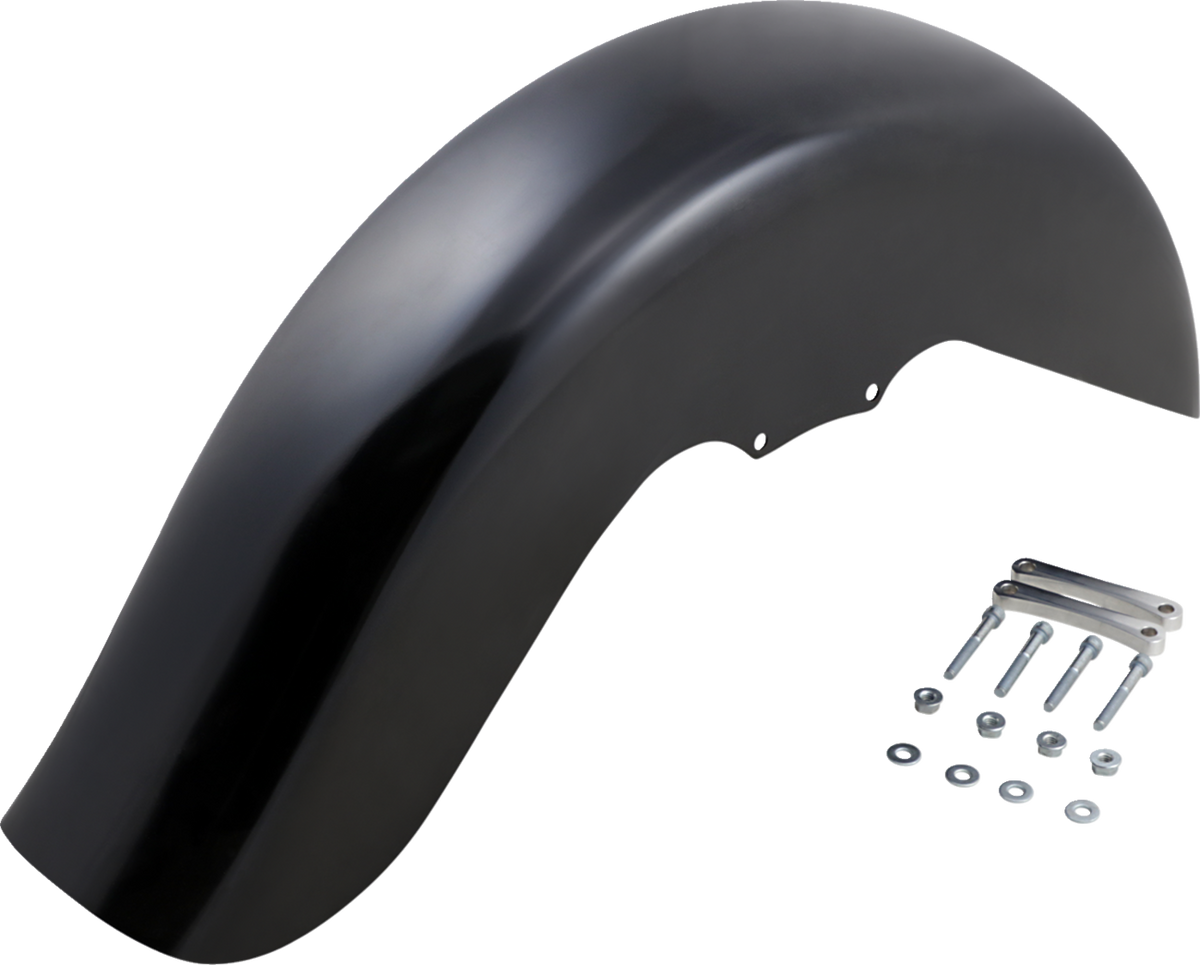 Klock Werks Benchmark Front Fender - Non-Raked - Black - 21" - HD Touring/Trike
