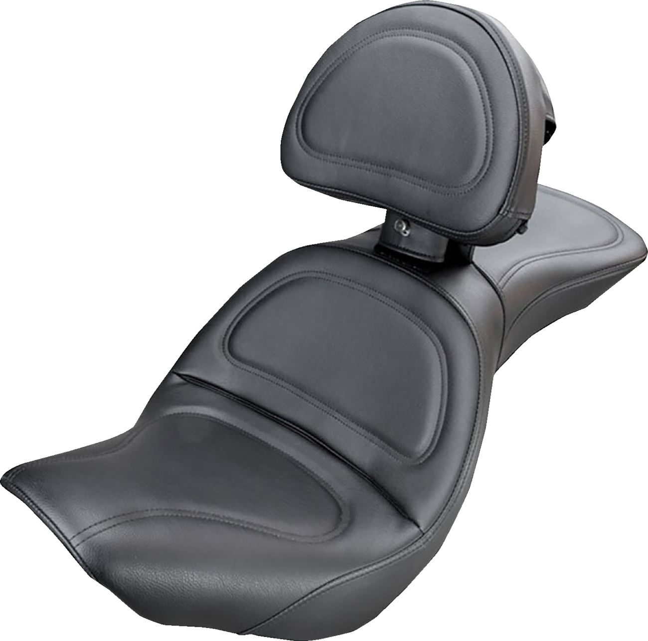 Saddlemen Seat - Explorer™ - With Backrest - Stitched - Black - FXDWG '96-'03