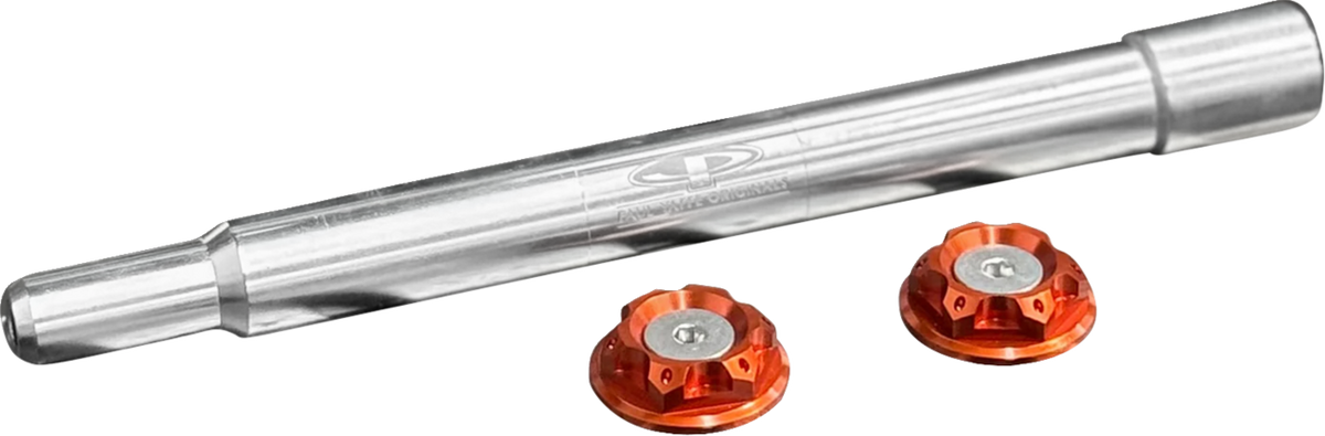 Paul Yaffe Bagger Nation Y-Axle With Turret Style Axle Cover Kit - Custom - Front - Orange - 1"