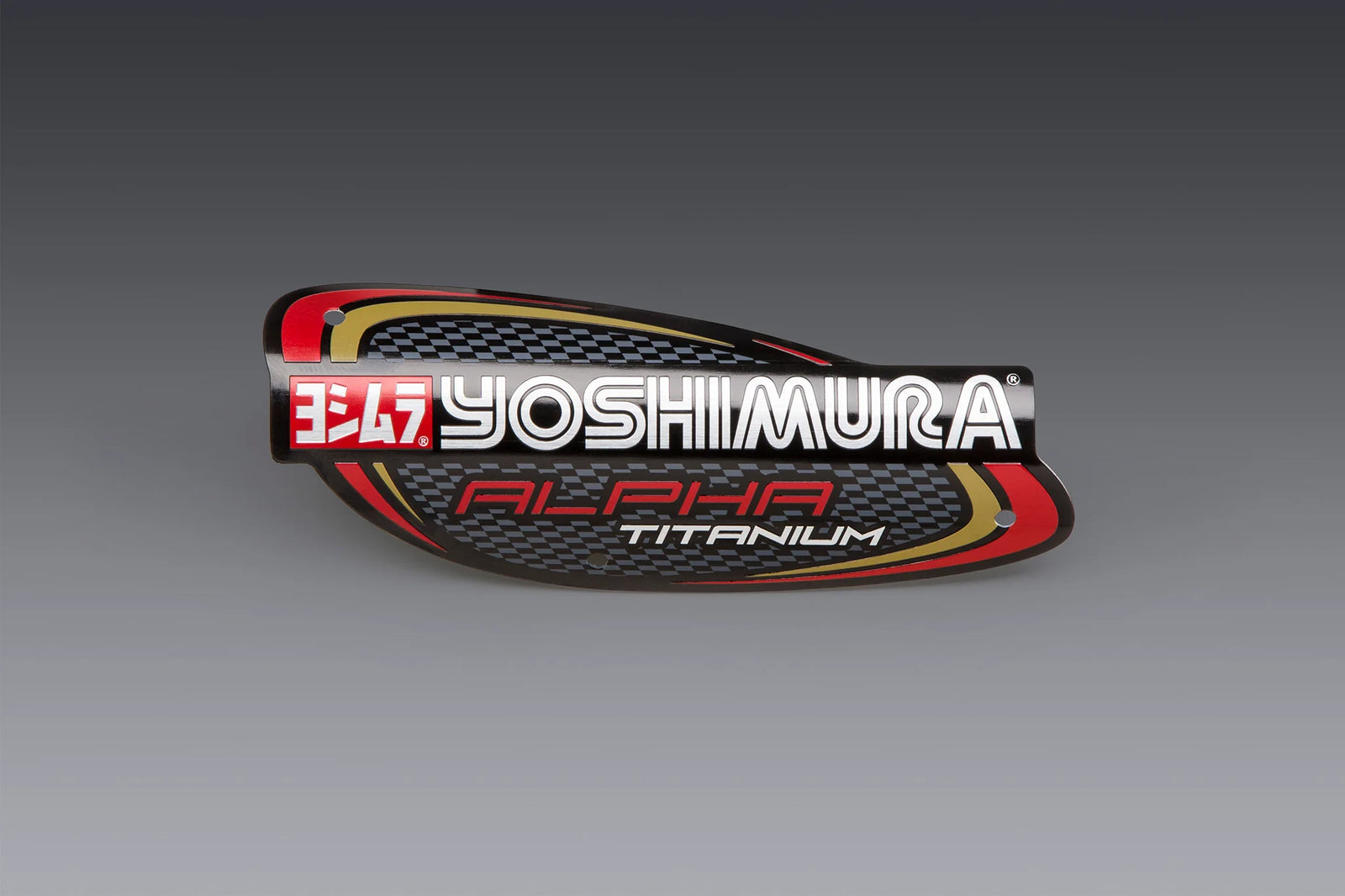Yoshimura Muffler Name Badge Stainless Alpha And Alpha Taper - Titanium