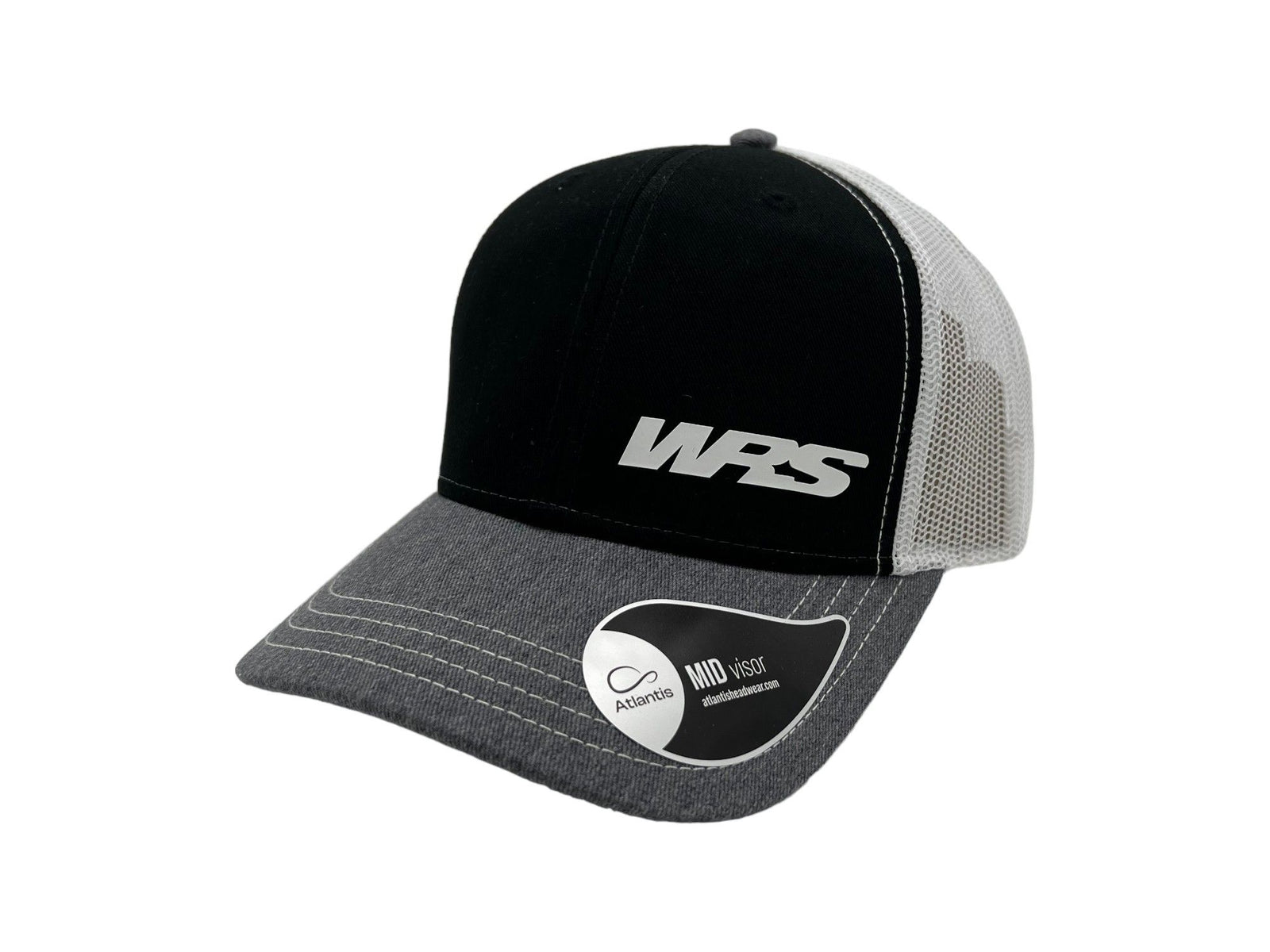 WRS ORIGINAL CAP WITH VISOR MELANGE GRAY BLACK AND WHITE