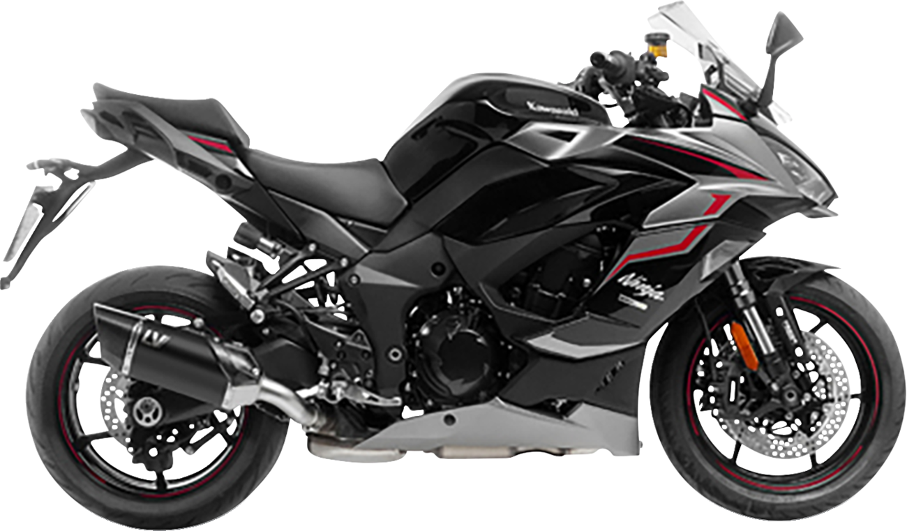 LeoVince LV-14 R Slip-On Muffler - Black - Ninja 1000 SX