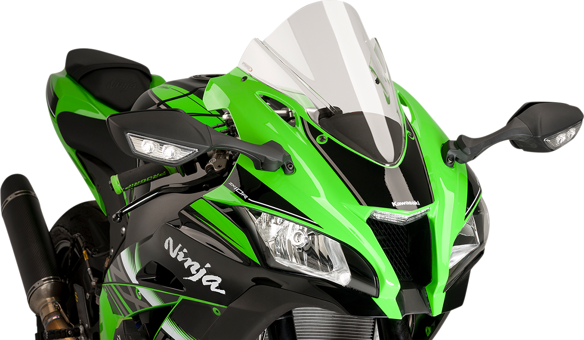 PUIG HI-Tech Parts Race Windscreen - 14-1/4" - Clear - ZX10R