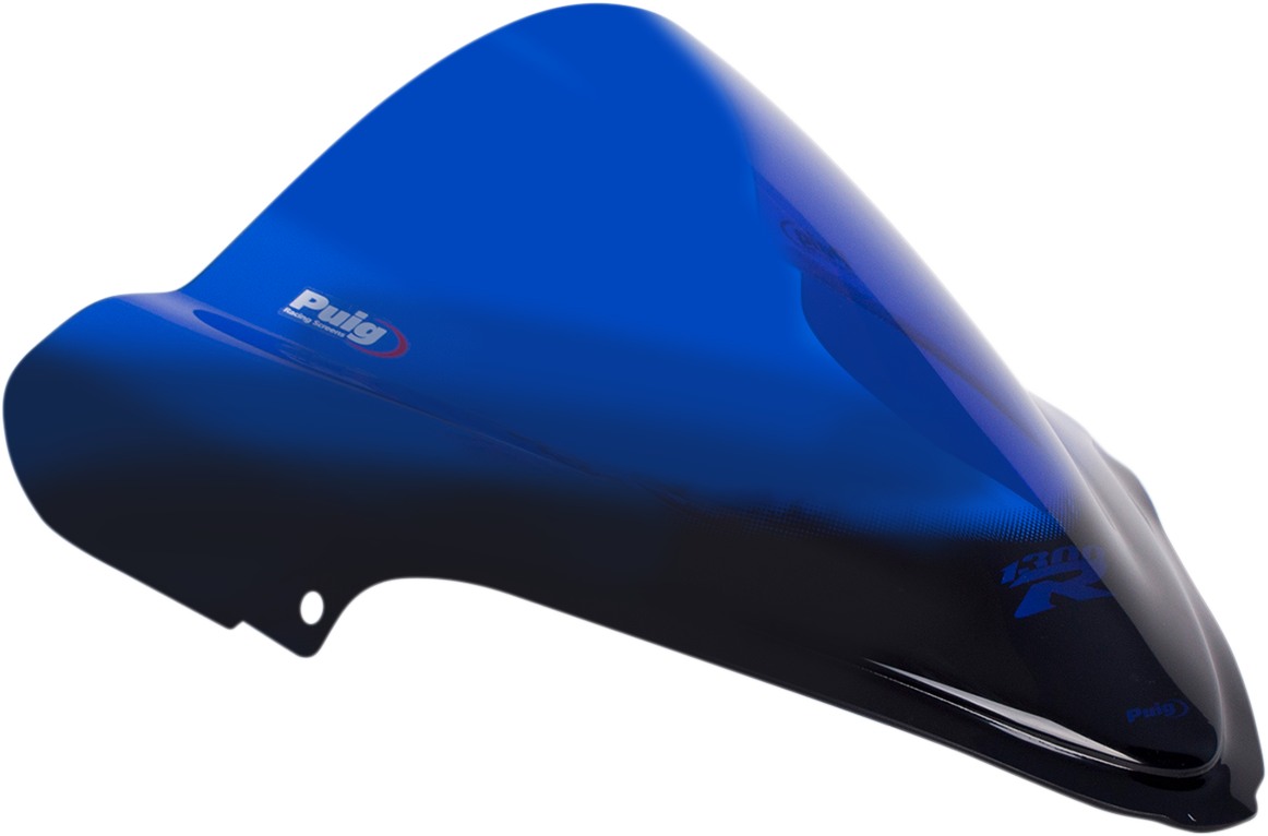 PUIG HI-Tech Parts Race Windscreen - 15-3/8" - Blue - Hayabusa