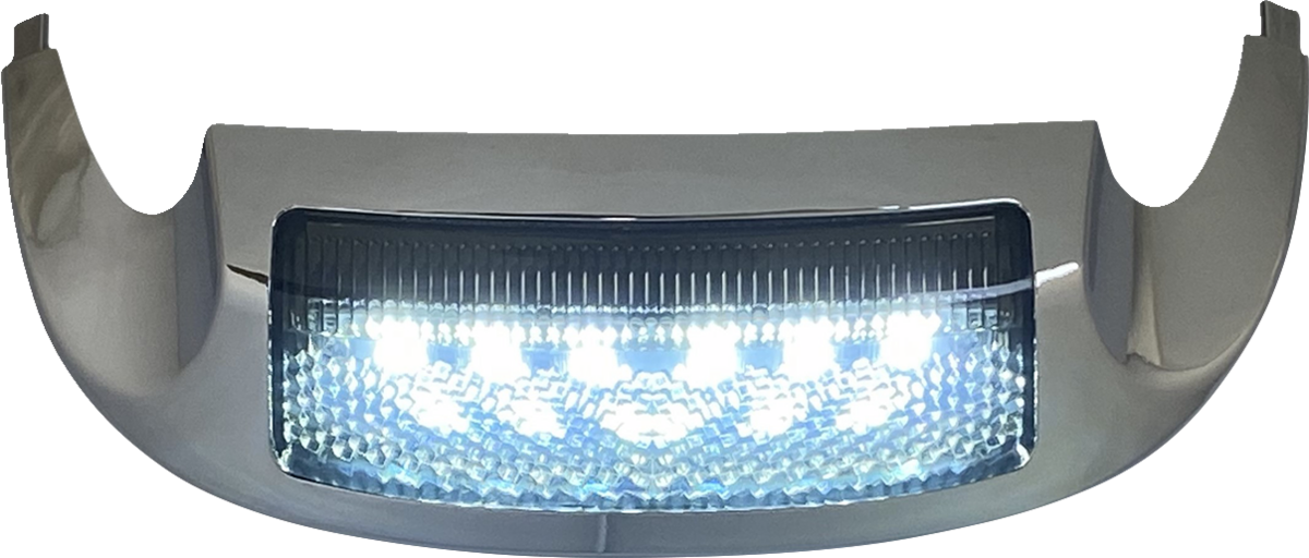 Custom Dynamics LED Front Fender Tip - White LED/Smoke Lens - Chrome