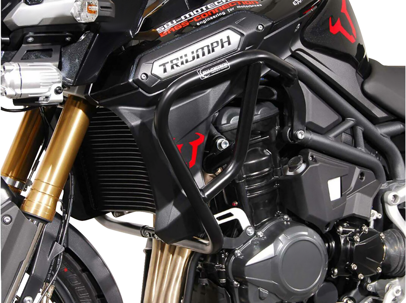 SW-Motech Crash Bar - Left/Right - Black - Triumph - Tiger 1200 Explorer/Xc