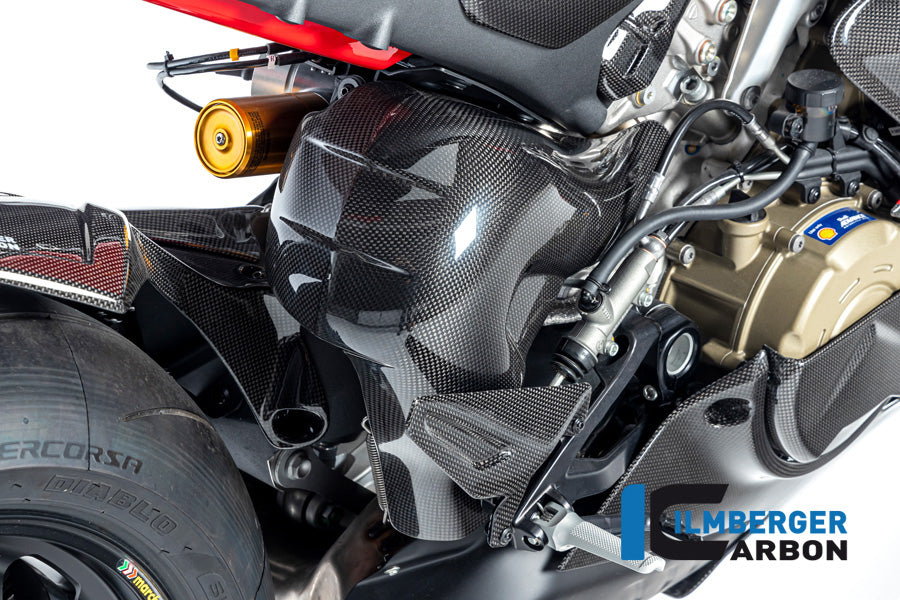 Ilmberger Carbon Exhaust Protector Streetfighter / Ducati Panigale V4 S From 2022 Euro V - Gloss