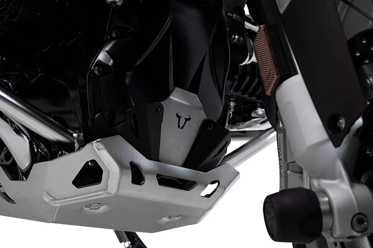 SW-Motech Engine Guard Extension - Front - Black/Silver - BMW - 1200/1250