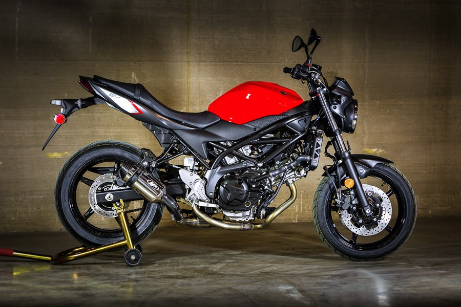M4 Exhaust 2017 SV-650 Slip On System with Polished muffler
